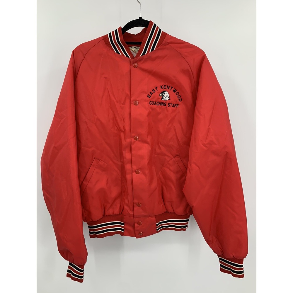 Vintage Don Alleson Athletic Nylon Coach Jacket Quilted Lining XL Windbreaker